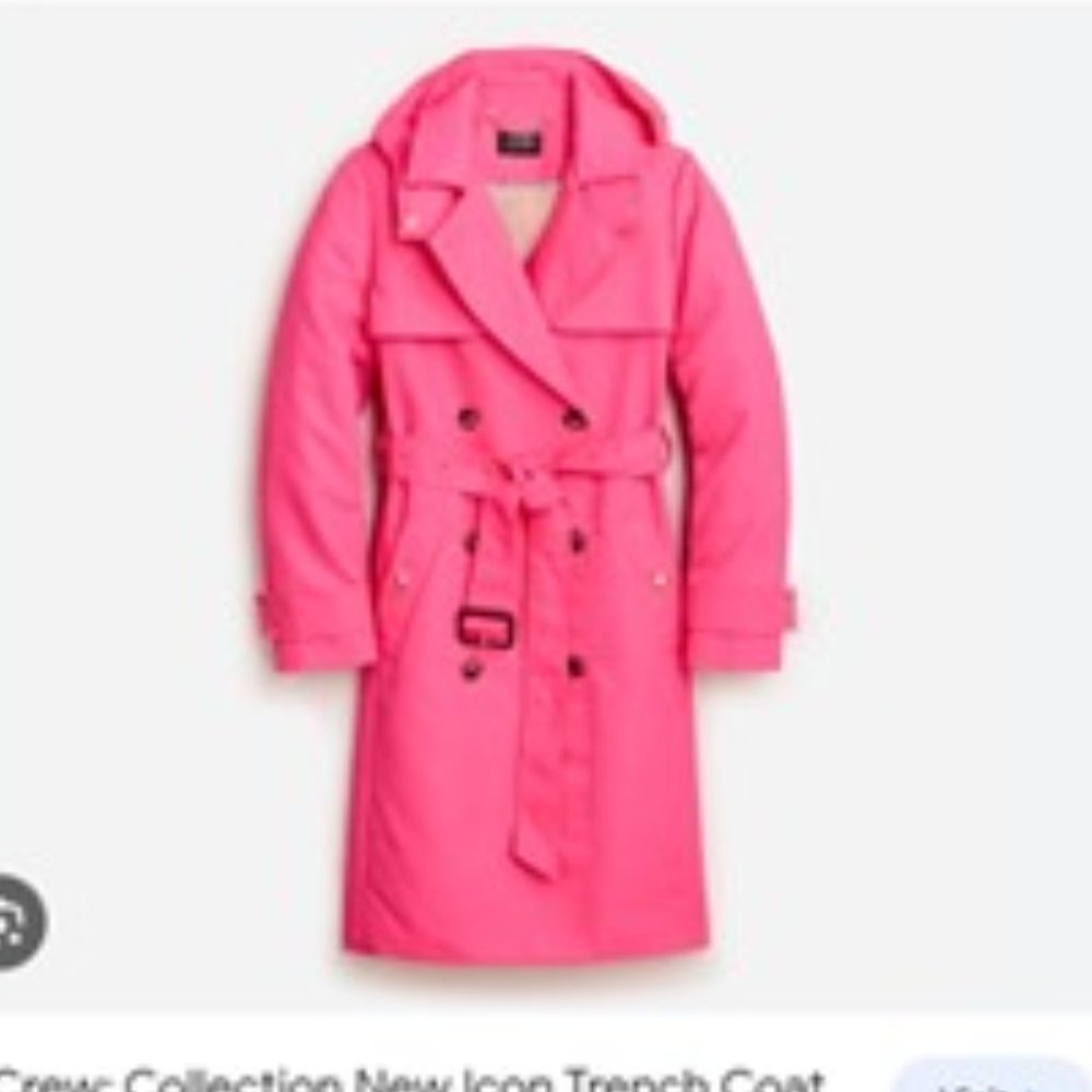 JCrew Collection Icon Trench in Pink - IMPOSSIBLE TO FIND, SOLD OUT EVERYWHERE!
